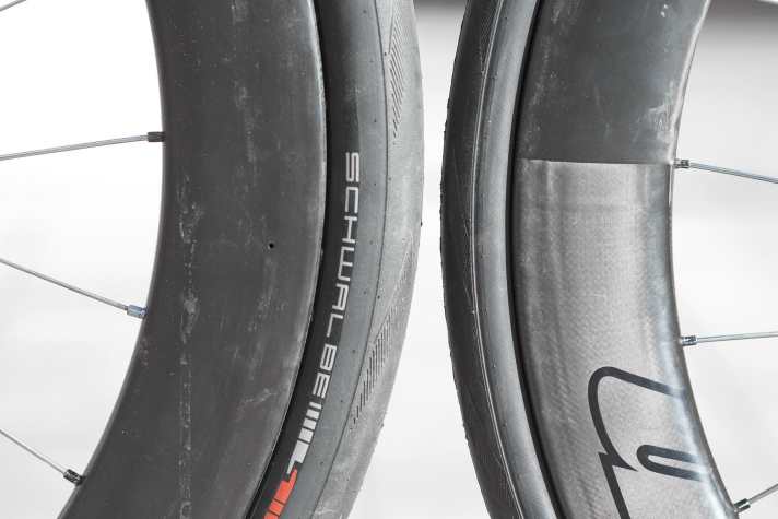 Rollwiderstand: 28 gegen 38 Millimeter