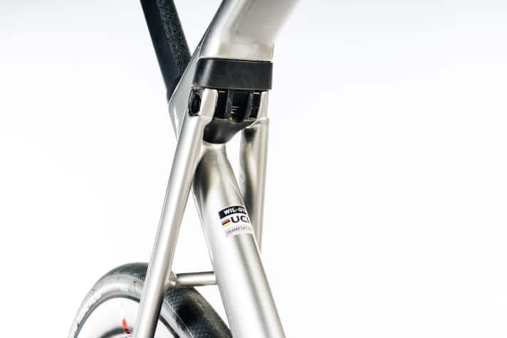 Die Actiflex-Federung (ohne Abdeckung) ist zwischen Oberrohr und Sitzstreben integriert