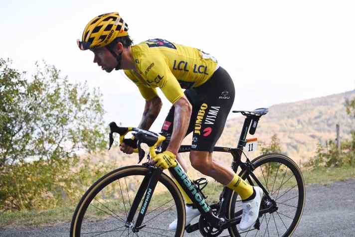 Primoz Roglic träumt vom Gelben Trikot: 2020 trug er das begehrteste Kleidungsstück im Profi-Radsport lange Zeit, musste es aber doch noch abgeben