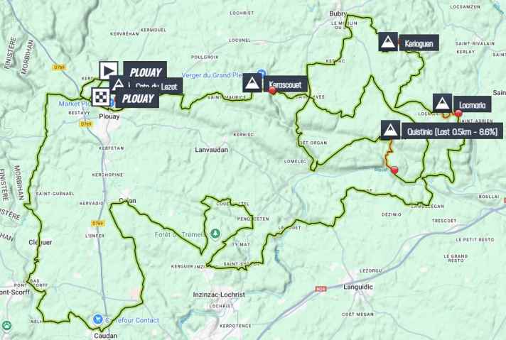 Die Strecke des Classic Lorient Agglomeration - Ceratizit 2025