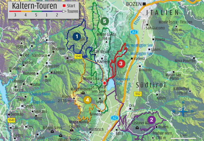   Die 5 Top MTB Touren in Kaltern