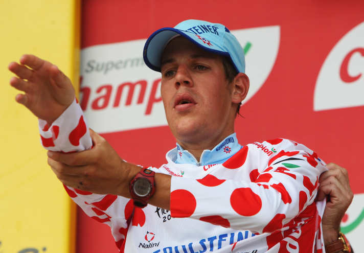Bernhard Kohl gewann 2008 die Bergwertung bei der Tour de France. Sein Name wurde später wegen Dopings aus der Siegerliste gestrichen.