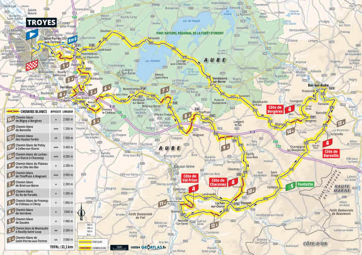 Die 9. Etappe der Tour de France 2024 auf der Karte