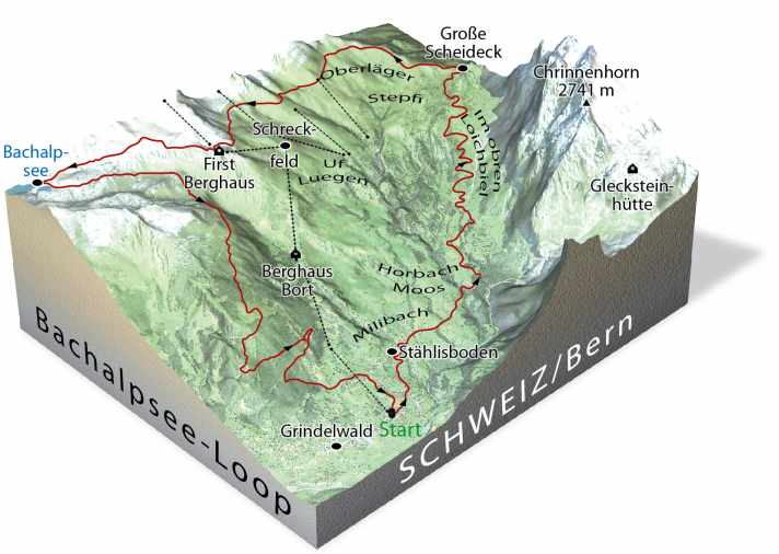   Karte Bachalpsee-Trail