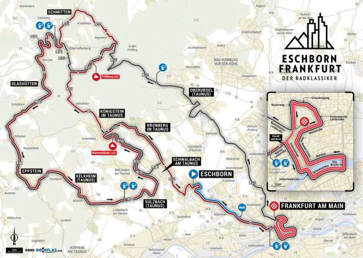 Eschborn-Frankfurt 2025: Das Rennen auf der Karte