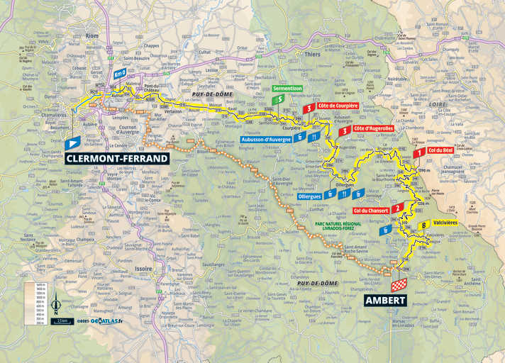 Die 6. Etappe der Tour de France Femmes 2025 auf der Karte