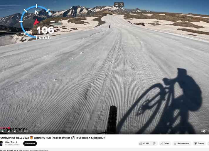 Wer bei 100 km/h an die medientypische Übertreibung glaubt: hier der Beweis.