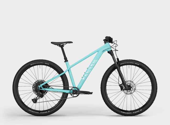   Ebenfalls mit dem leichteren "AL SL"-Rahmen, Teleskop-Stütze und 1x12-Antrieb, hier jedoch aus dem Hause Sram: das Grand Canyon 7 WMN, Modelljahr 2021.