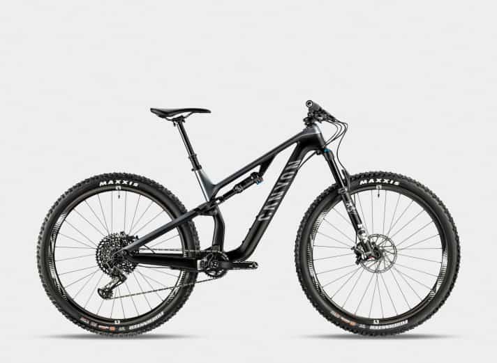   Die SL-Version des Neuron CF 9.0 für 3700 Euro ab Werk mit 30 mm breiten Reynolds-Carbonlaufrädern, Fox Transfer-Variostütze und 1x12 Sram X01 Eagle-Antrieb. Gewicht laut Canyon: 12,86 kg.