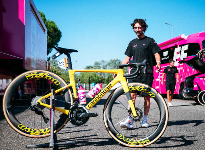 Ben Healy mit seinem Cannondale SuperSix Evo