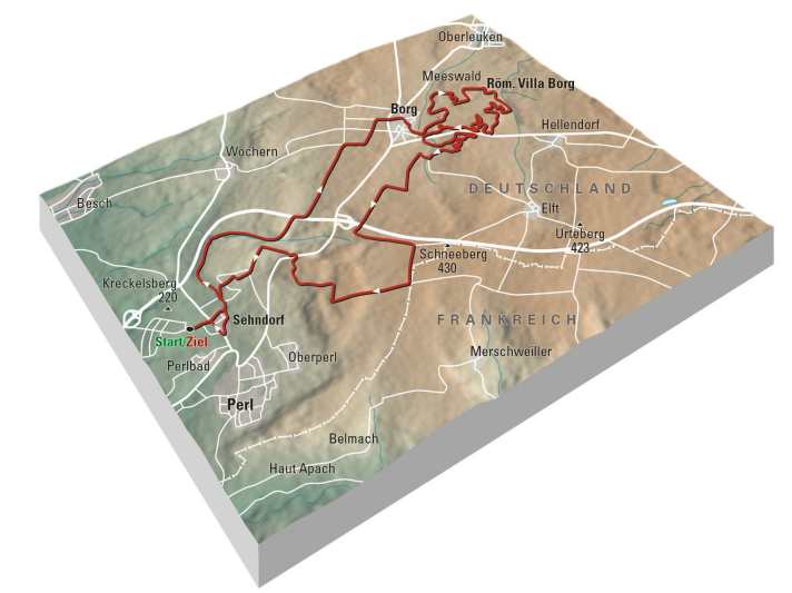 Die Weinanbau-Idylle an der Obermosel grenzt direkt an Luxemburg und Frankreich, zwei ausgesprochen bike-freundliche Nationen. Kein Wunder, dass sich die Gemeinde Perl an deren Singletrail-Netze nur zu gern mit angeschlossen und sich auch an deren Beschilderungssystem orientiert hat.