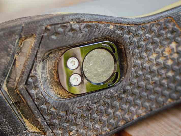 Optional erhältliche Positioning-Platten helfen die richtige Stellung am Pedal zu finden
