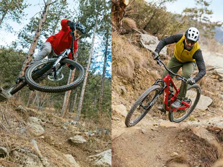 Welches Potenzial schlummert in den beiden Bikes bergab?