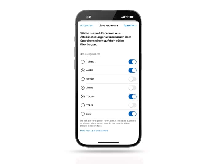 Eco raus, Auto rein? Erstmals kann man selbst entscheiden, welche Fahrmodi man nutzen möchte. Das geht ganz einfach über die Bosch App.