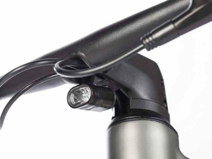 Integrierter Vorbau des Canyon Commuter mit angeschweißtem Lenker und Kabel-/Zugeinführung