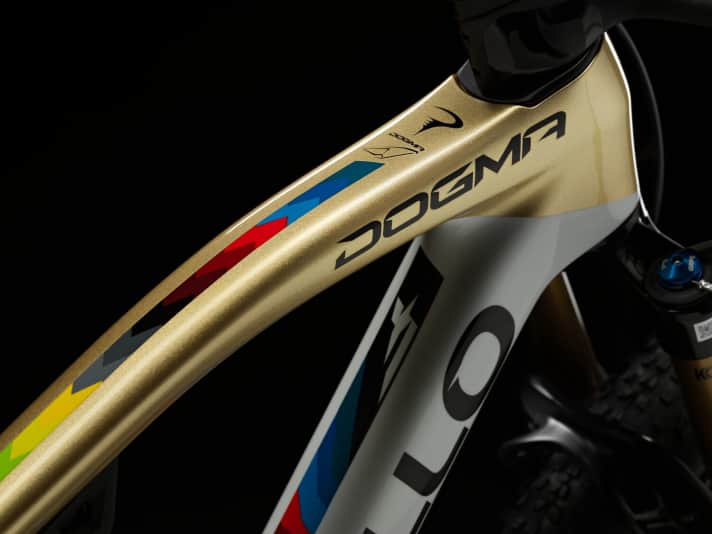 Den Namen Dogma tragen bei Pinarello nur die besten und teuersten Crosscountry Bikes. Etwas günstiger geht es in der XC-Baureihe zu.