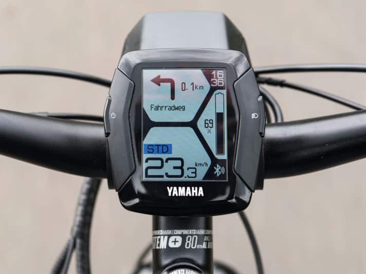 Navi-Anzeige des Yamaha Display C