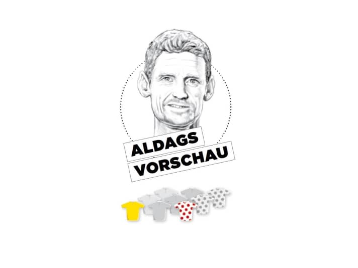 Diese Bedeutung misst Rolf Aldag der 9. Etappe für Gelb, Grün und Bergtrikot zu - je mehr farbige Trikots, desto größer die Bedeutung.