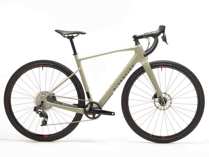 Das neue Riverside GCR Gravelbike von Decathlon soll 9,0 Kilo wiegen.