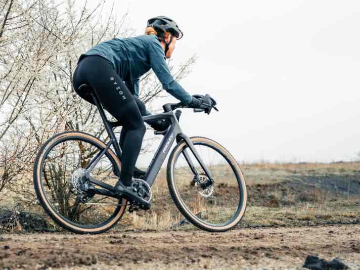 Durch den X20-Nabenmotor von Mahle ist das E-Grifn erst auf den zweiten Blick als motorisiertes Allroad-Bike zu erkennen.