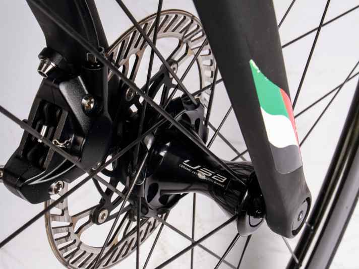 Die Campagnolo-Disc ist leise, kraftvoll und standfest