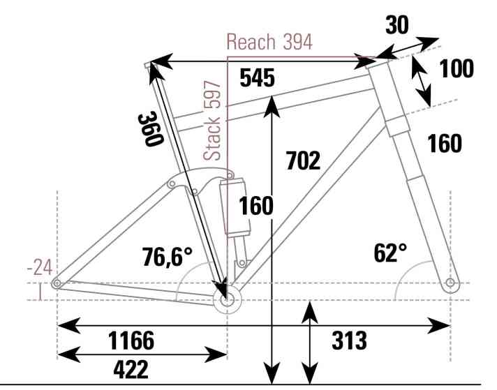 Vpace Fred 265 - Geometriedaten