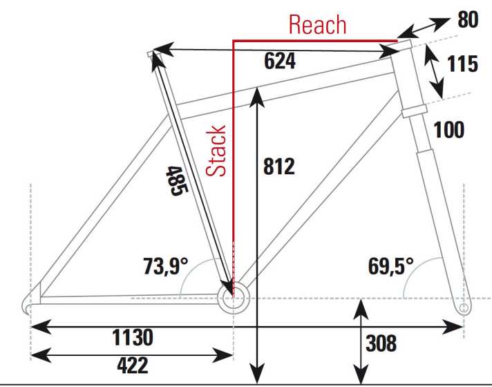   Die Geometrie des Scott Scale 925 aus dem BIKE-Testlabor.