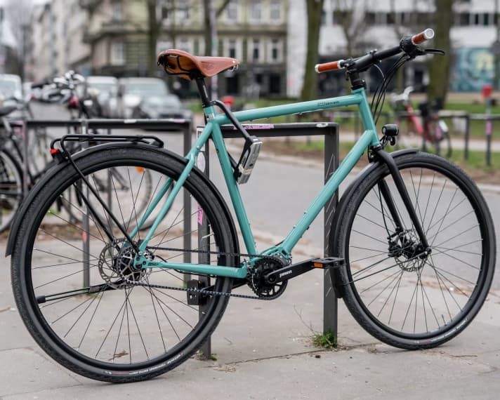 Wichtig ist, das Fahrrad auch an-, und nicht nur abzuschließen.