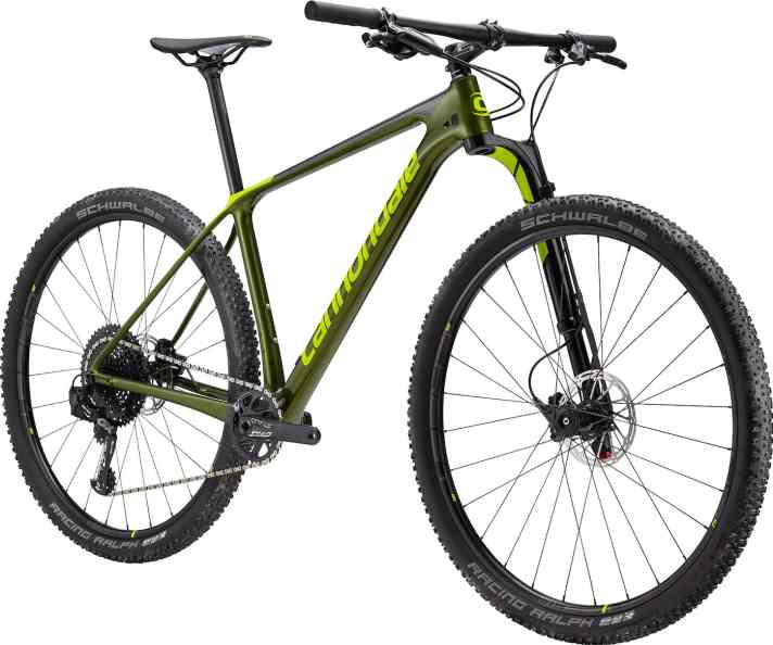   Das Cannondale F-Si Carbon 3 mit Aluminium-Lefty und 1x12-Schaltung von Sram.