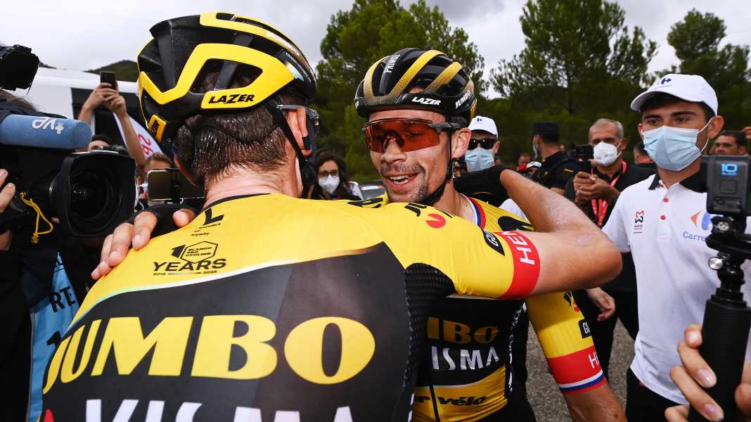 Vuelta: Jumbo-Visma räumt ab - Roglic holt die Etappe, Kuss übernimmt Rot 