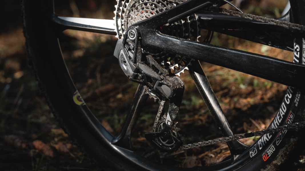 Sram Direct-Mount-Schaltwerk: Prototyp bei WM in Les Gets an Bikes