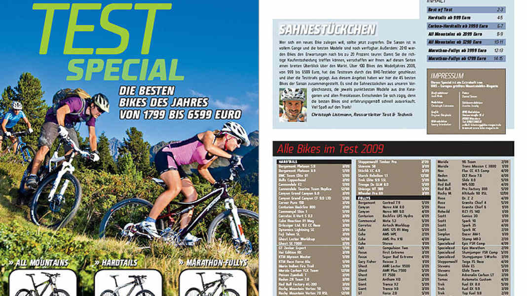 Test-Special 2009: Die besten Bikes des Jahres