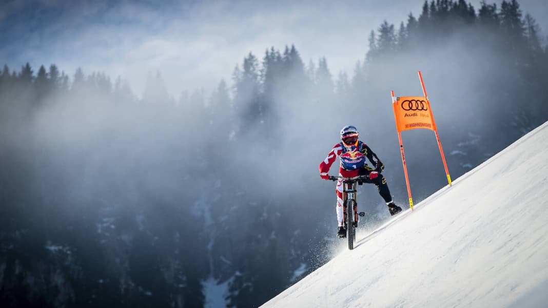 Markus Stöckl rast mit 106 km/h Streif hinunter
