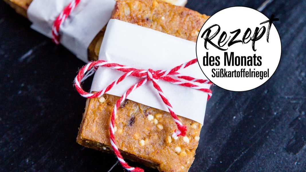 Süßkartoffel-Riegel mit Kurkuma