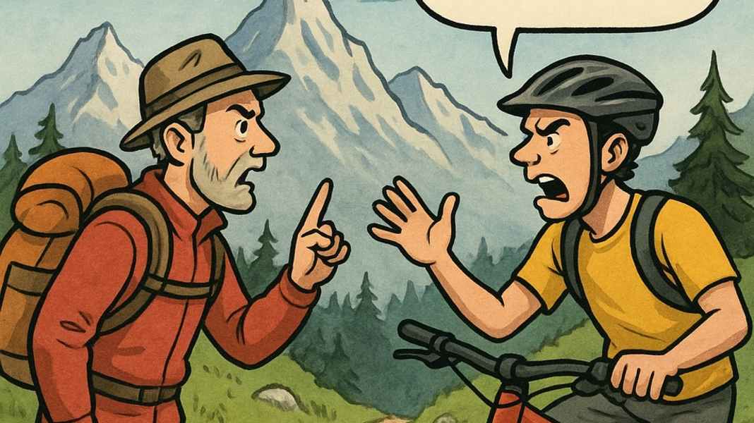 ​Biker vs. Wanderer: Verhaltensregeln in Konfliktsituationen