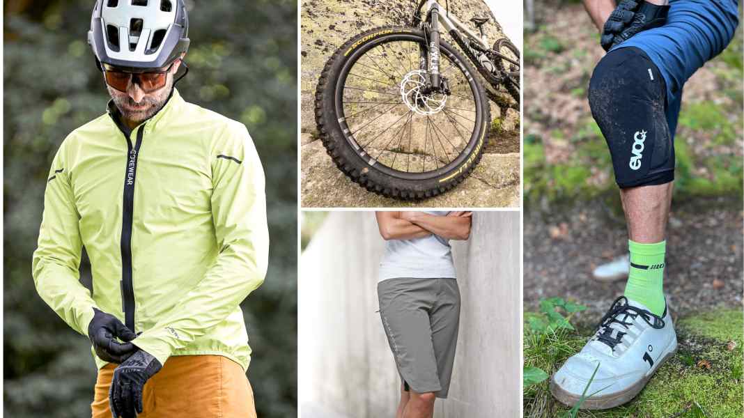 Teile in Gefahr: Reifen, Shorts, Schoner & Jacke - Neue MTB-Parts im Praxis-Test