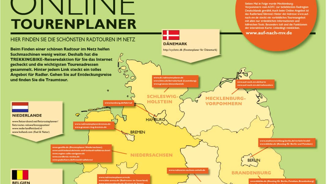 Auf diesen Portalen finden Sie die schönsten Radtouren