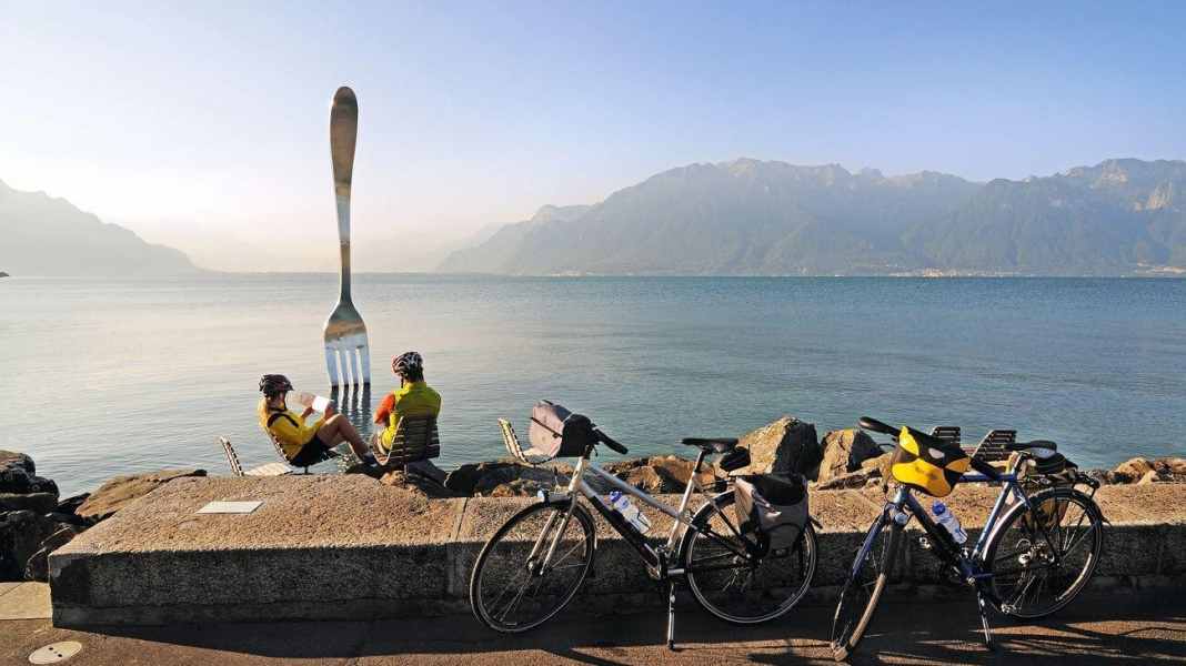 Mit dem Fahrrad rund um den Genfersee