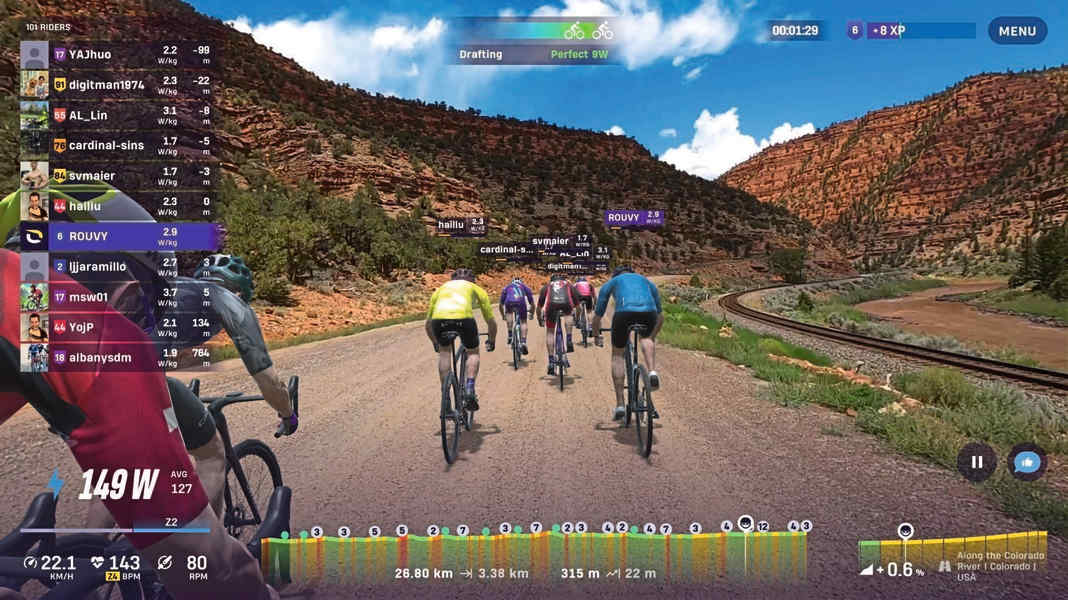 Virtuelle Rollentrainings-App: Realistische Grafik bei Rouvy