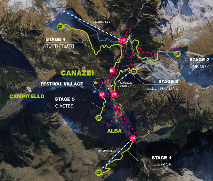 Die UCI Enduro World Cup Strecken in Canazei