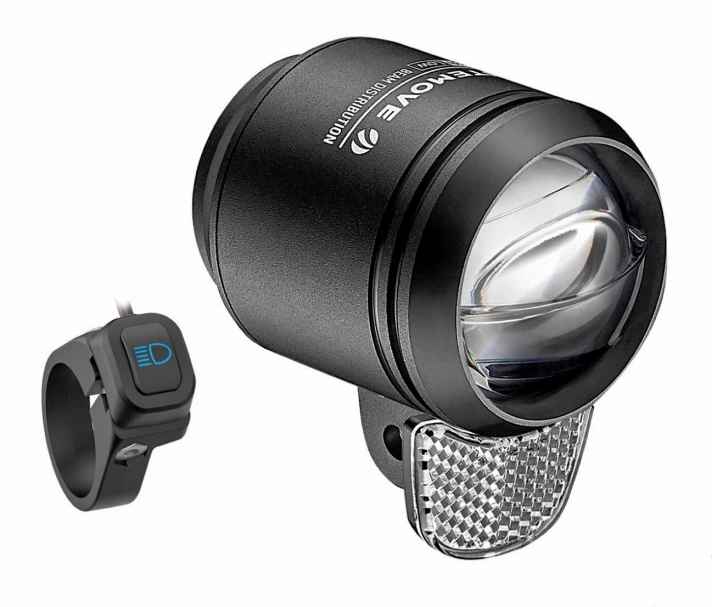 Der Litemove AE 130 gehört zu den kompaktesten E-Bike-Scheinwerfern am Markt und funktioniert auch mit 6-Volt-Anschluss