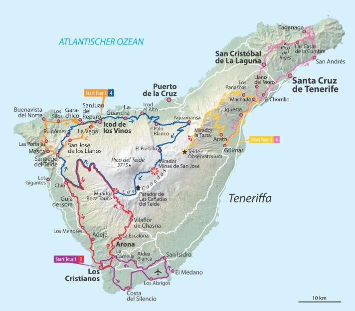 Karte Teneriffa
