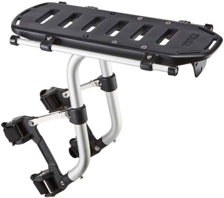 Der Thule Tour Rack Alu-Gepäckträger eignet sich zur Montage an den Hinterbaustreben und an der Gabel, und ist einfach montier- und abnehmbar