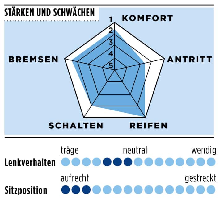 Das Sciu Juniper überzeugt mit sehr gutem Federkomfort. Die aufrechte Sitzposition machen das Gravelbike zum treuen Begleiter auf langen Strecken. | Grafik: TOUR Magazin/Mediengruppe Klambt
