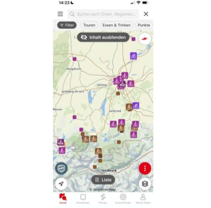 Das Touren-Portal gibt’s auch für Unterwegs. Die DK Rad Touren-App bietet interaktive Karten und mehr.