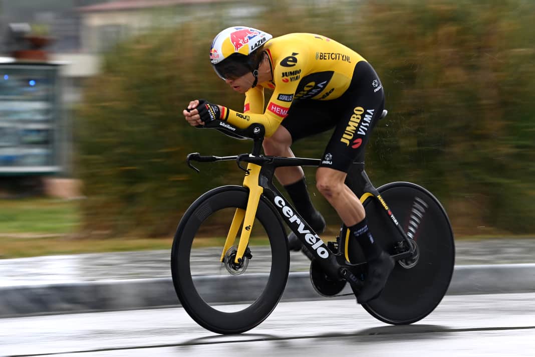Impressionen vom Zeitfahren: Wout van Aert