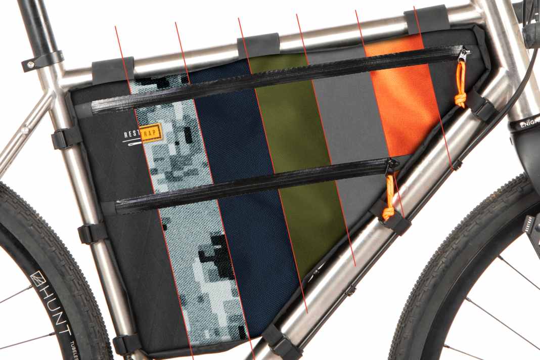 Das ist sozusagen ein Symbolbild für die Custom-Rahmentasche, die Restrap in allen möglichen Formen - und Farben anbietet. Auf der Website gibt es mehr Infos dazu.