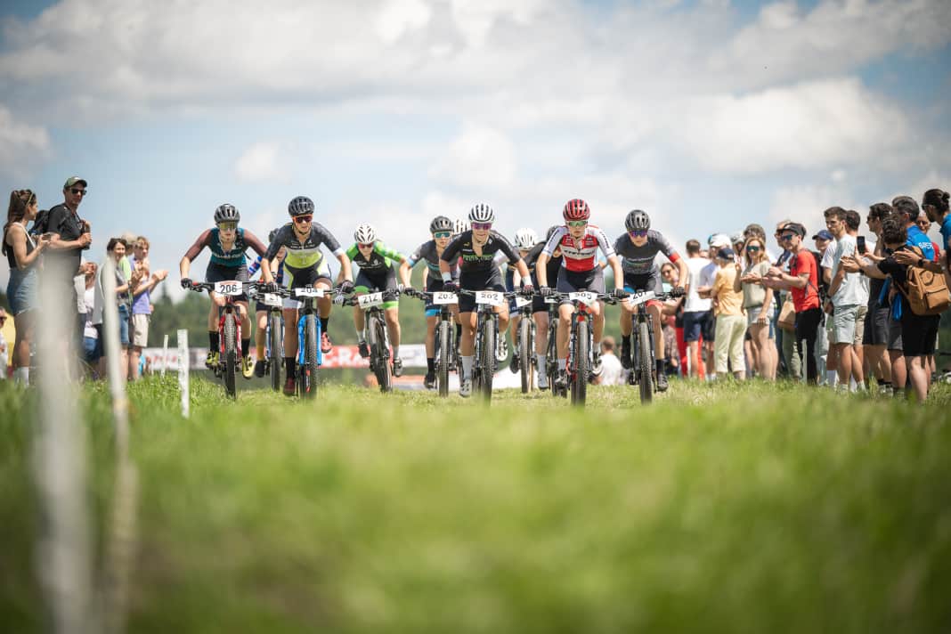 Das BIKE Junior Team hat wieder einmal gezeigt, was es kann. Hier geht Paulina Lange an den Start (2. von links).