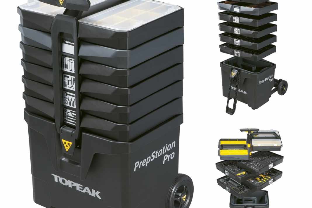 Die Topeak Prepstation Pro: Genug Platz auf mehreren Ebenen.