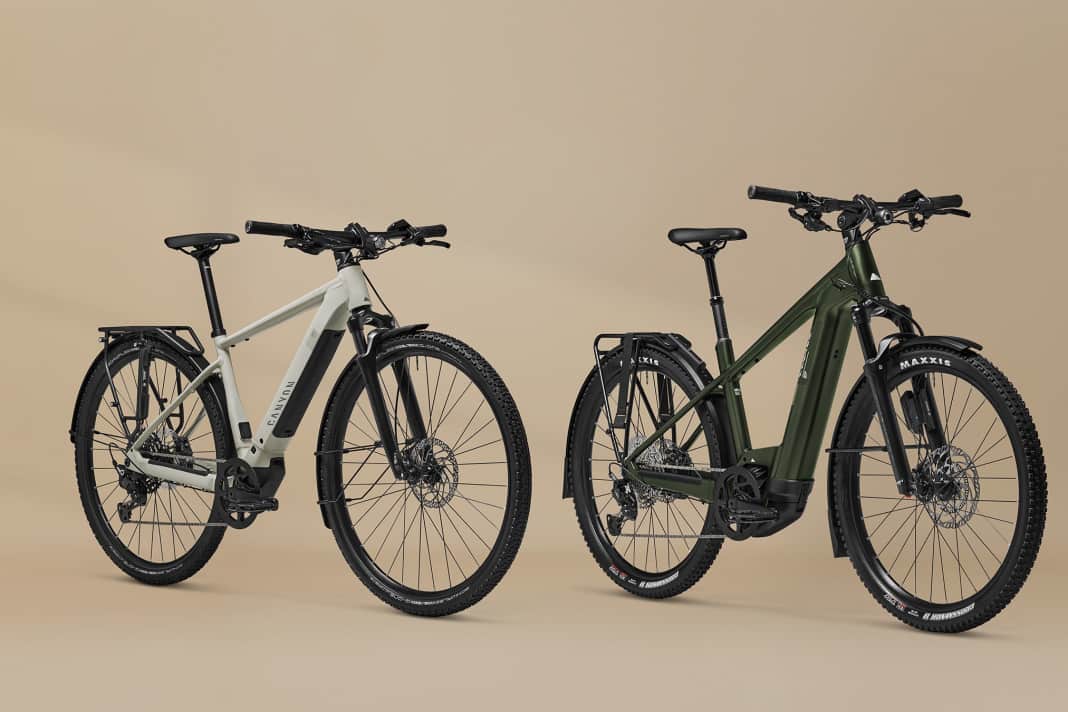 Canyon denkt schon jetzt an die großen Sommertouren mit seinen Bikes Pathlite:ON Superlight und SUV.